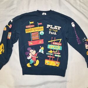 Mickey Mouse & Friends Play In The Park Pullover Sweatshirt Adult Size XS Disney